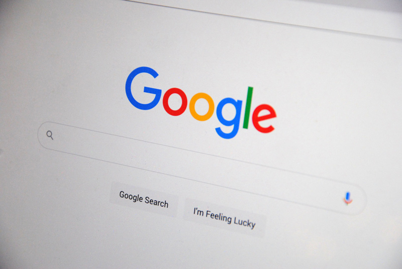 Logo do Google em página de busca.